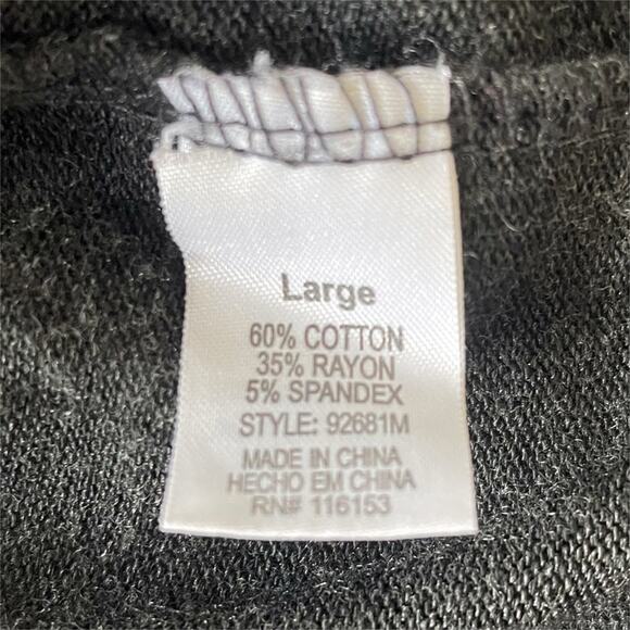 NINE 1 EIGHT Incredibly Soft Batwing Cowl Neck Top Charcoal Gray Sz L - Picture 8 of 8